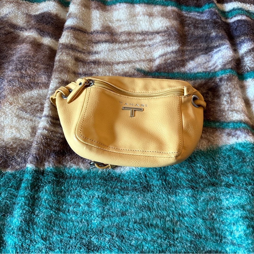 Yellow Tahari crossbody bag